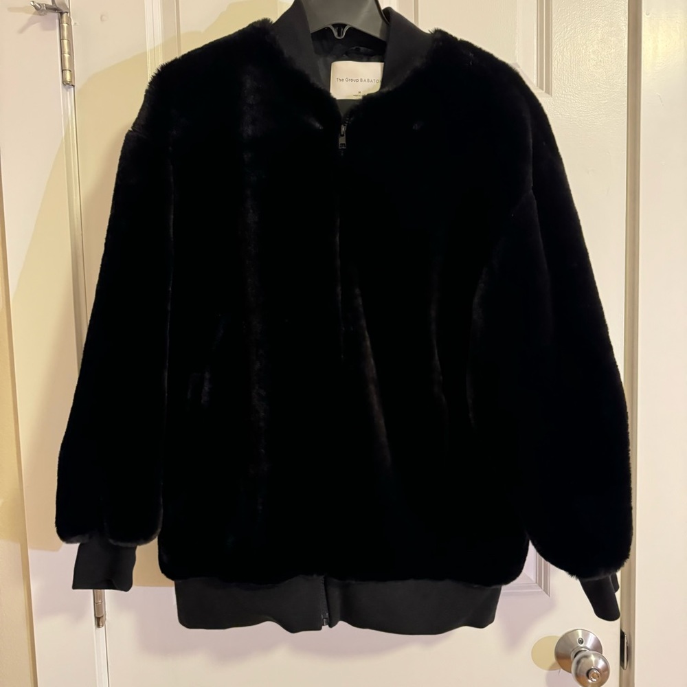 Aritzia Bomber Fur Coat